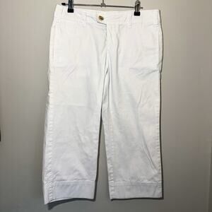 Vintage Gap Favorite Khaki White Low Rise Capri Crop Pants Sz 4